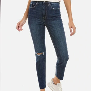 PISTOLA Distressed Skinny Ankle Jeans Size 30 Dark Wash Denim